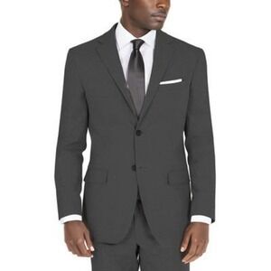 DKNY Sport Coat Mens 46S Charcoal Duran Two Buttons Blazer Suit Jacket Stretch